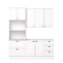 Ver imagem 3 de Cozinha Compacta 3 Peças 100% MDF com Torre Quente 2 Fornos Americana Branco HP/Calcare