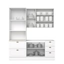 Ver imagem 5 de Cozinha Compacta 3 Peças 100% MDF com Torre Quente 2 Fornos Americana Branco HP/Calcare