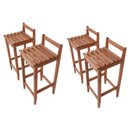 Ver imagem 1 de Conjunto 4 Banquetas Altas Bistrô Madeira Maciça