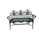 Ver imagem 1 de Banco de Jardim Floral 3 Lugares Verde Fosco em Alumínio Fundido Unifer Móveis