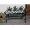 Ver imagem 2 de Banco de Jardim Floral 3 Lugares Verde Fosco em Alumínio Fundido Unifer Móveis