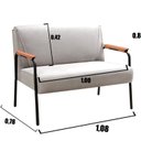 Ver imagem 3 de Conjunto com 2 Poltronas e Namoradeira Decorativa Jade Sala de Estar