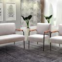 Ver imagem 1 de Conjunto com 2 Poltronas e Namoradeira Decorativa Jade Sala de Estar