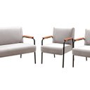 Ver imagem 2 de Conjunto com 2 Poltronas e Namoradeira Decorativa Jade Sala de Estar