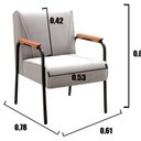 Ver imagem 7 de Conjunto com 2 Poltronas e Namoradeira Decorativa Jade Sala de Estar Bege Claro