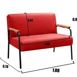 Conjunto com 2 Poltronas e Namoradeira Decorativa Jade Sala de Estar - 3