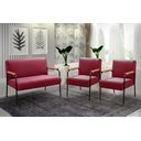 Ver imagem 1 de Conjunto com 2 Poltronas e Namoradeira Decorativa Jade Sala de Estar