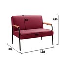 Ver imagem 3 de Conjunto com 2 Poltronas e Namoradeira Decorativa Jade Sala de Estar Vermelho Bordô