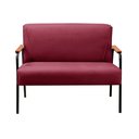 Ver imagem 4 de Conjunto com 2 Poltronas e Namoradeira Decorativa Jade Sala de Estar Vermelho Bordô