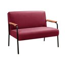 Ver imagem 5 de Conjunto com 2 Poltronas e Namoradeira Decorativa Jade Sala de Estar Vermelho Bordô