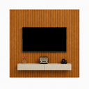 Ver imagem 4 de Rack Suspenso com Painel Ripado Moderno e Elegante 2 Gavetas:Off White
