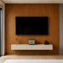 Ver imagem 1 de Rack Suspenso com Painel Ripado Moderno e Elegante 2 Gavetas:Off White