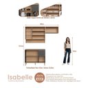 Ver imagem 4 de Cozinha Compacta Modulada 5 Peças com Tampo 120cm e Nicho Decorativo Isabelle Cinza/Freijó/Grafite