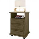 Ver imagem 1 de Mesa de Cabeceira Turim Rv 3 Gavetas - Imbuia