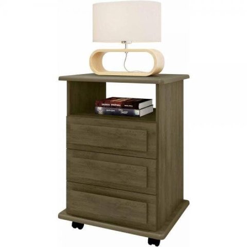 Mesa de Cabeceira Turim Rv 3 Gavetas - Imbuia