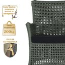 Ver imagem 4 de 2 Sofá Área e Mesa Igapó Alumínio Pintura Marrom Corda Náutica Estofado Impermeável Almofada 12 Tram