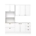 Ver imagem 3 de Cozinha Compacta 3 Peças 100% MDF com Torre Quente 2 Fornos Americana Branco HP