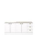 Ver imagem 3 de Cozinha Compacta 100% MDF 2 Balcões com Tampo Americana Branco HP