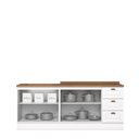 Ver imagem 7 de Cozinha Compacta 100% MDF 2 Balcões com Tampo Americana Branco HP / Nature