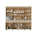Ver imagem 4 de Cozinha Compacta Realeza C/ 6 Portas e 3 Gavetas 220cm Carvalho/titânio - Nesher
