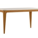 Ver imagem 2 de Mesa Sala de Jantar Tampo com Vidro 160cm 100% MDF Áurea Marrom/Ype/Off White