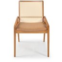 Ver imagem 3 de Kit 4 Cadeiras Madeira Maciça Encosto em Tela Assento Estofado Siena