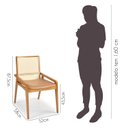 Ver imagem 3 de Kit 4 Cadeiras Madeira Maciça Encosto em Tela Assento Estofado Siena Marrom/Freijó