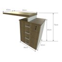 Ver imagem 6 de Escrivaninha Mesa Escritório e Home Office com 4 Gavetas 112cm MDF Branco e Carvalho Mel Bege