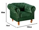 Ver imagem 3 de Conjunto 2 Poltronas Dom Pedro Cor:Veludo Verde 270