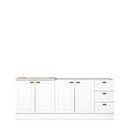 Ver imagem 3 de Cozinha Compacta 2 Peças 100% MDF com Tampo para Cooktop Linha Americana