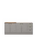 Ver imagem 2 de Cozinha Compacta Modulada 2 Peças 100% MDF com Tampo para Cooktop Americana