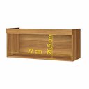 Ver imagem 4 de Armário Aéreo Geladeira Modular Nesher Burguesa Premium 80cm - Freijó/grafite