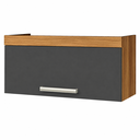 Ver imagem 2 de Armário Aéreo de Cozinha Modular Burguesa 1 Porta MDF Marrom Freijó/Cinza Grafite - Nesher