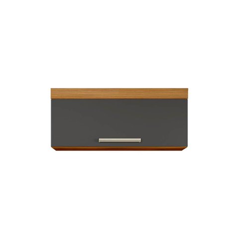 Armário Aéreo Geladeira Modular Nesher Burguesa Premium 80cm - Freijó/grafite