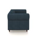 Ver imagem 6 de Kit 2 Poltronas Decorativas Sala de Estar Stanford Chesterfield Pés de Madeira Couro Azul Marinho G5