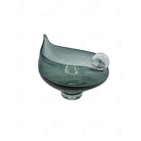 Centro de Mesa Decorativo em Vidro Fumê 25cm 15570-pl