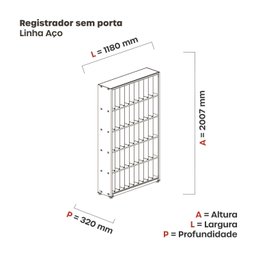 Registrador Aço sem Portas Rpsp Clássico - 3