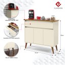 Ver imagem 5 de Aparador Zeus Off White/freijó – Ej Móveis