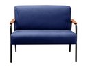 Ver imagem 4 de Conjunto com 2 Poltronas e Namoradeira Decorativa Jade Sala de Estar Azul Marinho