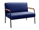 Ver imagem 5 de Conjunto com 2 Poltronas e Namoradeira Decorativa Jade Sala de Estar Azul Marinho