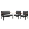 Conjunto com 2 Poltronas e Namoradeira Decorativa Jade Sala de Estar - 2