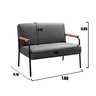 Conjunto com 2 Poltronas e Namoradeira Decorativa Jade Sala de Estar - 3