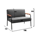 Ver imagem 3 de Conjunto com 2 Poltronas e Namoradeira Decorativa Jade Sala de Estar