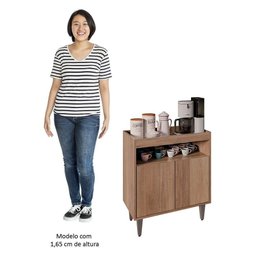 Balcão Aparador Buffet Cantinho do Café 71cm Lice M24 Freijó - Mpozenato - 5