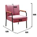 Ver imagem 7 de Conjunto com 2 Poltronas e Namoradeira Decorativa Jade Sala de Estar Rosa