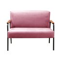 Ver imagem 5 de Conjunto com 2 Poltronas e Namoradeira Decorativa Jade Sala de Estar Rosa
