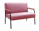 Ver imagem 4 de Conjunto com 2 Poltronas e Namoradeira Decorativa Jade Sala de Estar Rosa