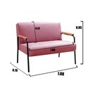 Ver imagem 3 de Conjunto com 2 Poltronas e Namoradeira Decorativa Jade Sala de Estar Rosa