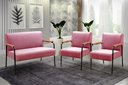 Ver imagem 1 de Conjunto com 2 Poltronas e Namoradeira Decorativa Jade Sala de Estar Rosa