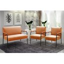 Ver imagem 1 de Conjunto com 2 Poltronas e Namoradeira Decorativa Jade Sala de Estar